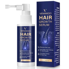 Venanoci Hair Growth Oil Spray bottle showing a lightweight formula for fuller hair.
