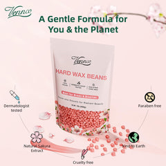 Vennco wax beads for facial-eyebrow waxing, skin-friendly formula for delicate areas