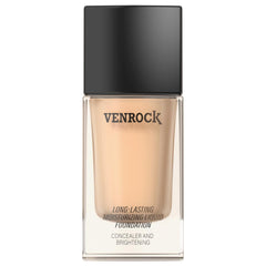 Venrock 24HR foundation Ivory White bottle shows long-lasting hydration for dry skin.