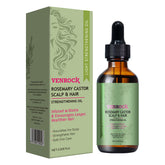 Venrock Rosemary Castor Oil bottle, showcasing daily scalp nourishment.