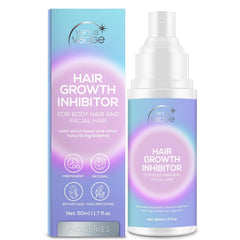 VENUS VISAGE hair inhibitor bottle front shows sleek design for post-wax touchups