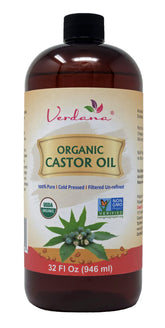 Verdana Organic Castor Oil bottle for multipurpose hair and skin care