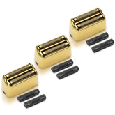 VERLUXA Babyl*ss gold foil close-up for a smooth, close shave