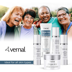 Vernal All-in-One Anti Aging Moisturizer being applied to the face for smoothing results