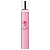 Versace Bright Crystal Absolu travel spray bottle viewed from the front for convenient on-the-go fragrance.