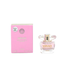 Versace Bright Crystal mini bottle front view, ideal travel companion for on-the-go elegance.