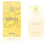 Versace Yellow Diamond bottle pouring with energizing fragrance for daily refresh.