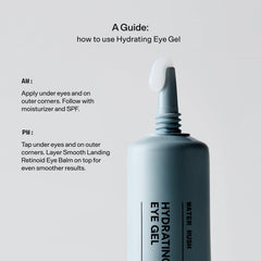Versed Water Rush Eye Gel texture shows gel-creme hybrid feel.