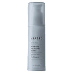 Versed Water Rush serum bottle front highlights lightweight hydration for daily use.