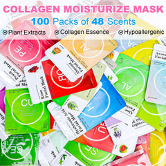 VESPRO 100-pack facial masks prepared for quick hydration in daily rituals