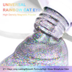 Vettsy holographic laser rainbow finish shifts colors under light.