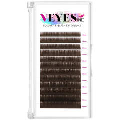 VEYES INC colored lash extensions close-up showing natural-volume look