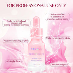 VEYES INC Super Lash Bonder application closeup shows precise extension bonding