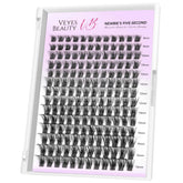 VEYESBEAUTY bomb cluster lashes tray for easy volume control.