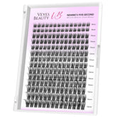 VEYESBEAUTY Dreamy cluster lashes 8-16mm mixed length for a wispy natural look