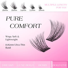 VEYESBEAUTY handmade PBT fibers create soft, lightweight lashes.