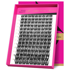 VEYESBEAUTY lash clusters fluffy 3D for a voluminous look.