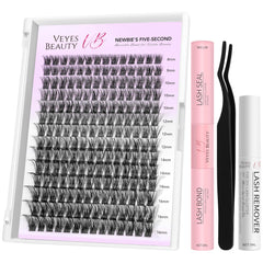 VEYESBEAUTY lash clusters kit boldeye tray for quick, customizable DIY lash looks.