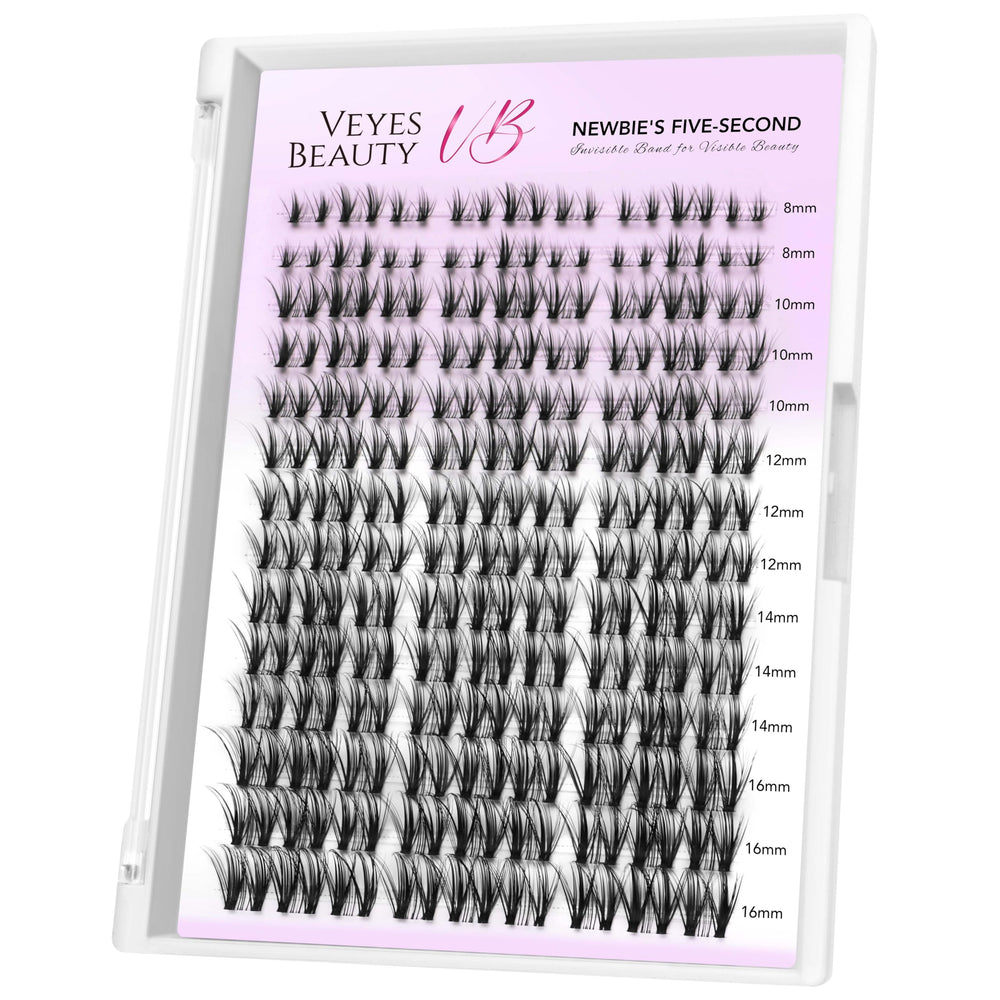 VEYESBEAUTY Lash Clusters with a thin band for easy, comfortable application.
