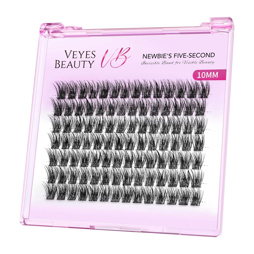 VEYESBEAUTY lash clusters tray in dreamy 10mm wispy for a subtle, natural look