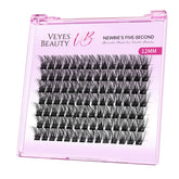 VEYESBEAUTY lash clusters in a wispy tray for quick, customizable looks.