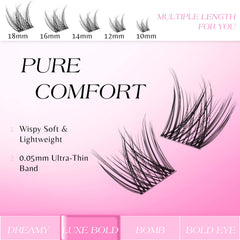 VEYESBEAUTY PBT-fiber lashes provide soft, fluffy finish.