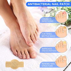 VFFWBB patches on discolored nails delivering overnight nourishment.