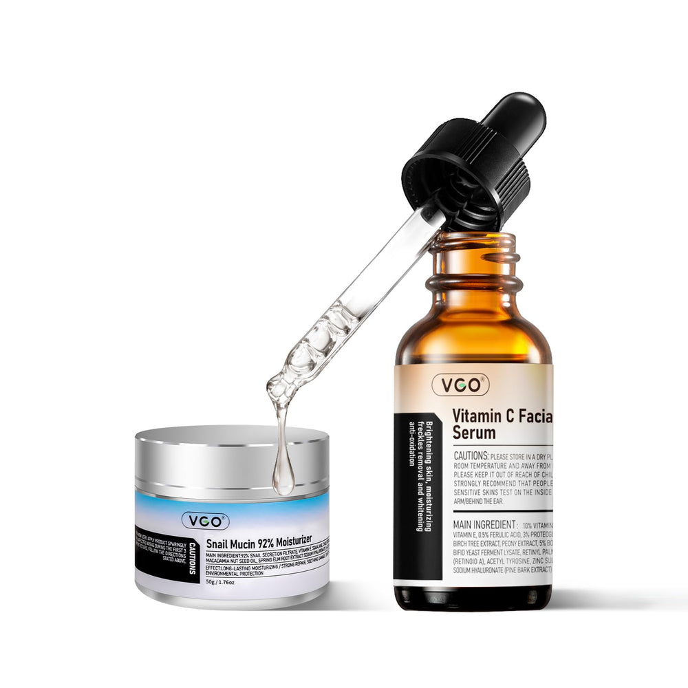 VGO snail mucin 92% moisturizer bottle delivers hydration for all skin types.