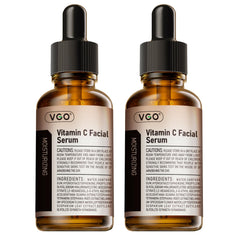 VGO Vitamin C Serum 2-pack bottles with cap close-up for secure packaging
