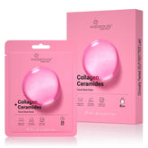 VIABEAUTY collagen mask ceramides packaging showcases convenient individual sachets for on-the-go skincare