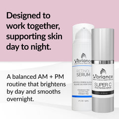 Vibriance Retinol Serum bottle shown for gentle overnight renewal