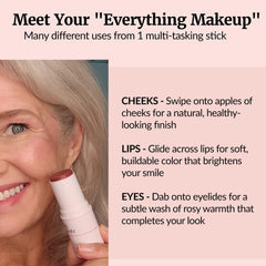 Vibriance Cream Blush Stick shown as contour for subtle definition