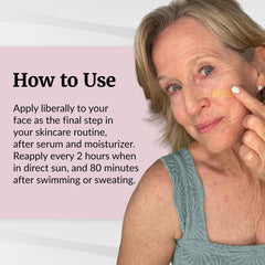 Vibriance Sheer Zinc Sunscreen on neck showing invisible protection and no white cast.
