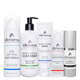 Vibriance Super C Serum bottle applying brightening hydration for smoother skin
