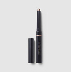 Victoria Beckham EyeWear Longwear Eyeshadow Stick Shroom swatch showing rich shimmer-gray with all-day wear