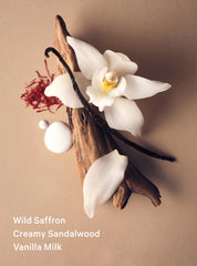 Victoria's Secret Bare wild saffron close-up emphasizes earthy floral warmth.