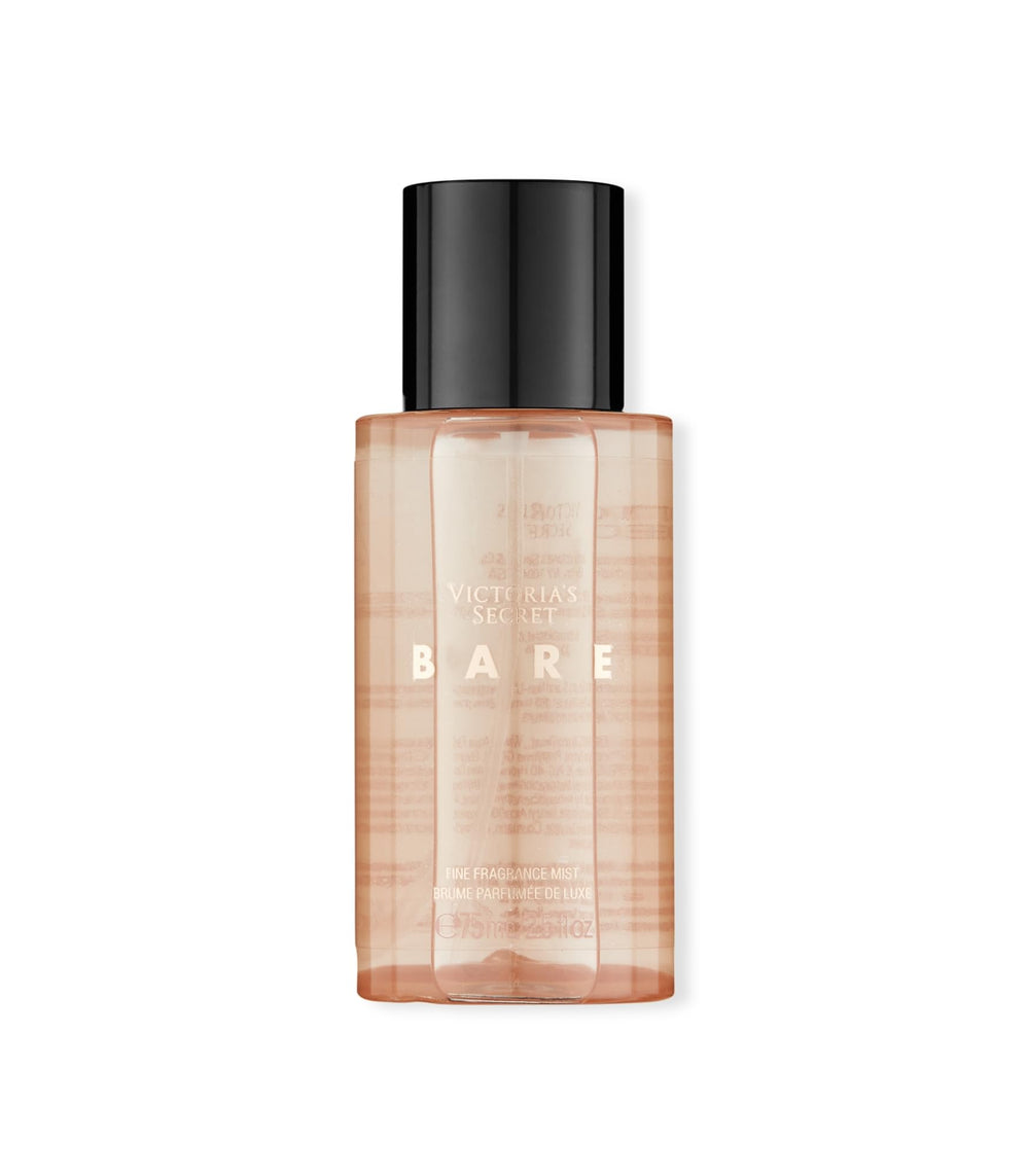 Victoria's Secret Bare mini mist bottle close-up for on-the-go freshness.
