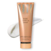 Victoria's Secret Bare Vanilla Shimmer Lotion bottle shows hydrating formula for soft skin.