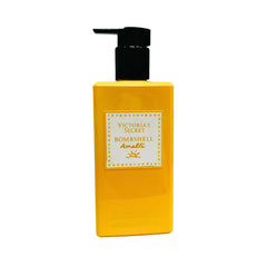 Victoria's Secret Bombshell Amalfi lotion bottle top showing quick-absorption formula