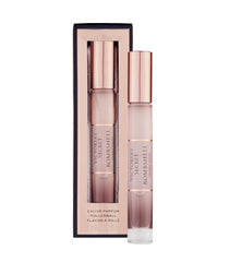 Victoria's Secret Bombshell Seduction rollerball bottle close-up for travel-ready fragrance