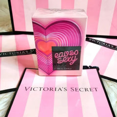Victoria's Secret Eau So Sexy outer box with gold accents signals a luxury unboxing experience.