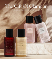 Travel-friendly Victoria's Secret mini fragrance bottles in a chic gift box for on-the-go refreshment