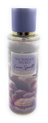 Victoria's Secret Love Spell Daydream body mist bottle close-up for everyday refreshment.