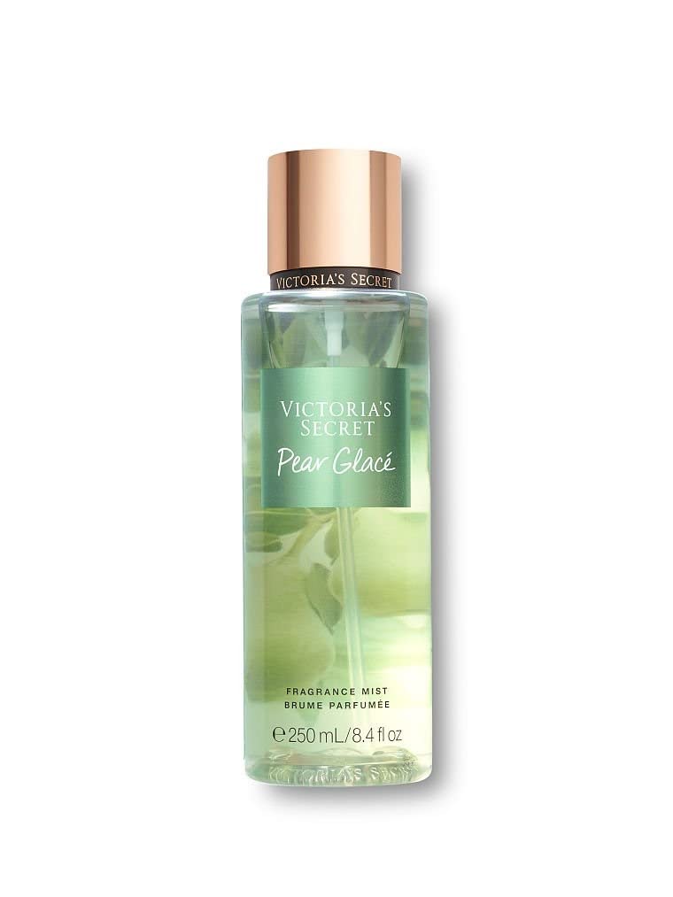 Victoria's Secret Pear Glace fragrance mist bottle for daily scent refresh.