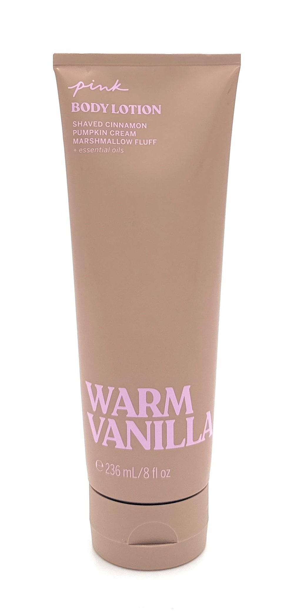 Victoria's Secret Pink Body Lotion bottle with warm vanilla scent for daily hydration.