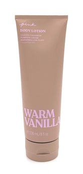 Victoria's Secret Pink Body Lotion bottle with warm vanilla scent for daily hydration.