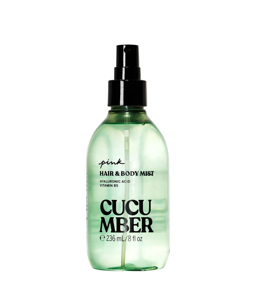 Victoria's Secret PINK cucumber bottle for refreshing hydration.