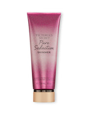 Victoria's Secret Pure Seduction Shimmer bottle front with shimmering lotion for daily scent.