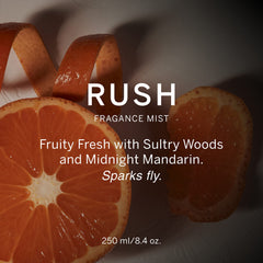 Victoria's Secret Rush amber-wood notes highlight warmth and depth.