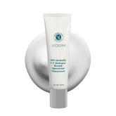 VI Derm SPF 50 daily-uv-defense bottle shown for face and body sun protection.